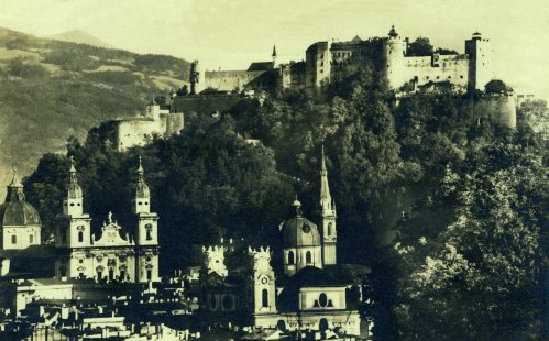 Salzburg 1928, vom elektr. Aufzug