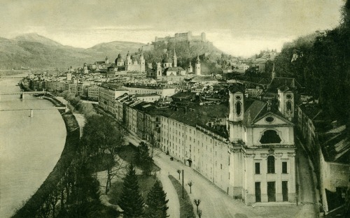 Salzburg 1910 - mit Festung